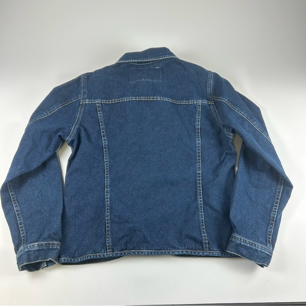 The Territory Ahead WMNS M Button Front Blue Denim Jacket VTG Trucker Style - Picture 7 of 7